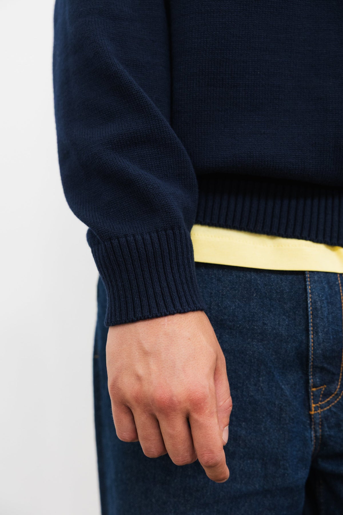 Col Rond BISCO Navy&Yellow Stripes - 6