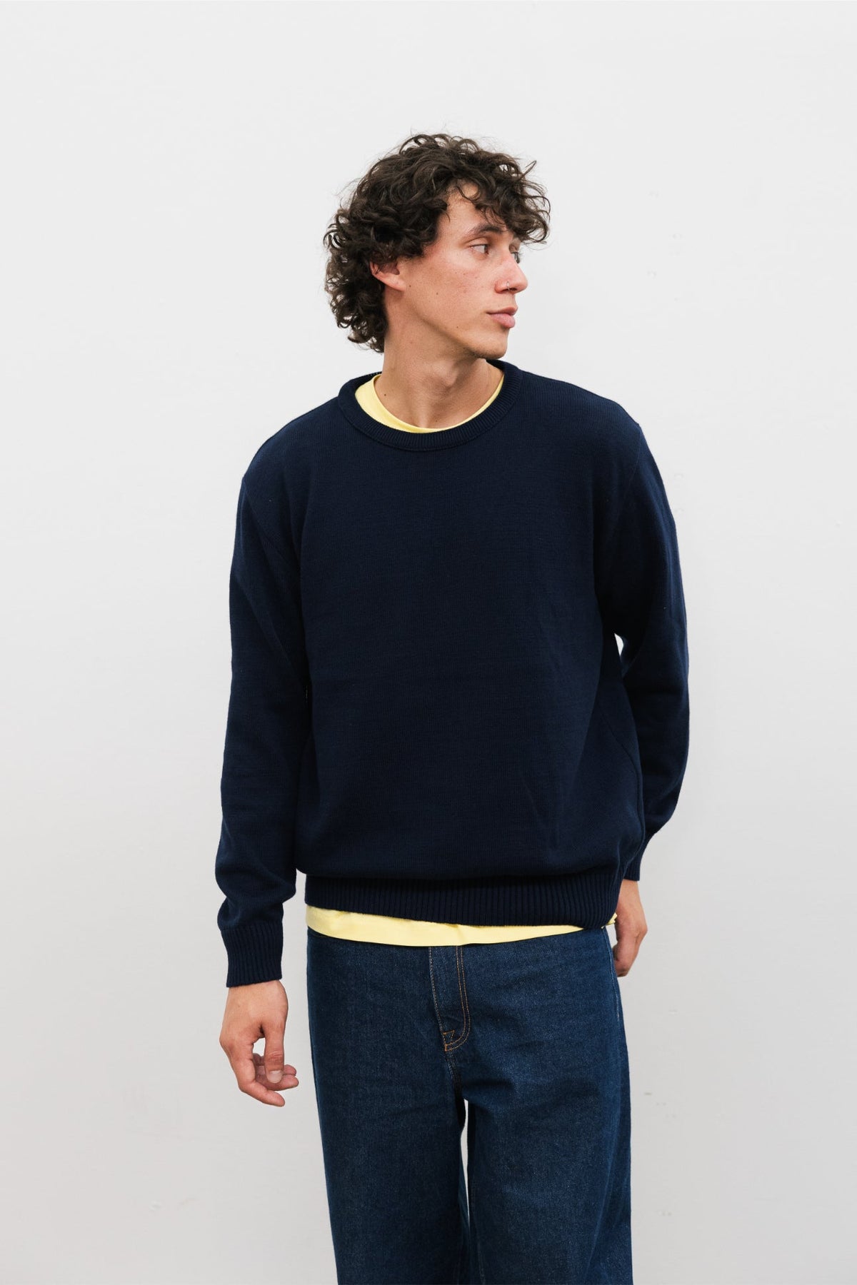 Col Rond BISCO Navy&Yellow Stripes - 5