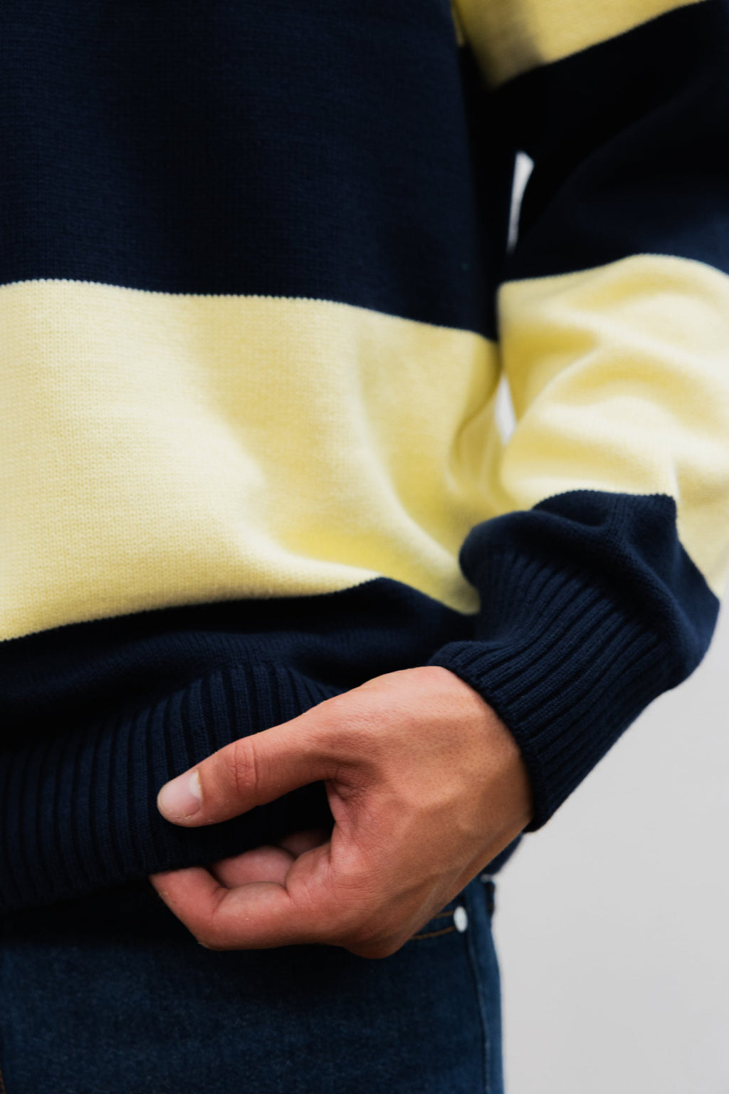 Col Rond BISCO Navy&Yellow Stripes - 2